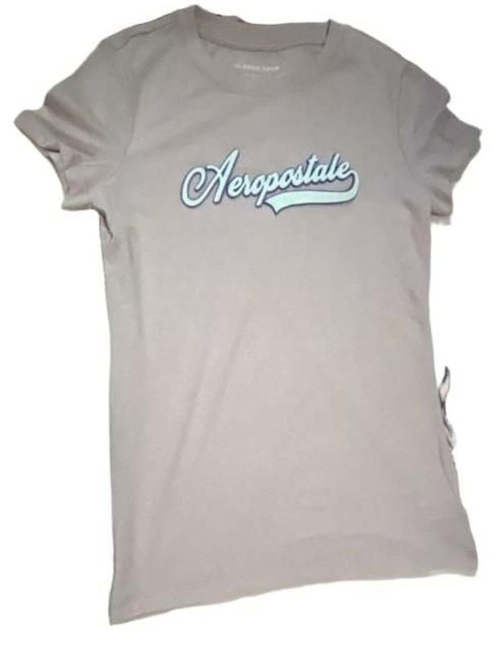 Aeropostale Classic Crew Script Applique Graphic T-Shirt Pink Size S